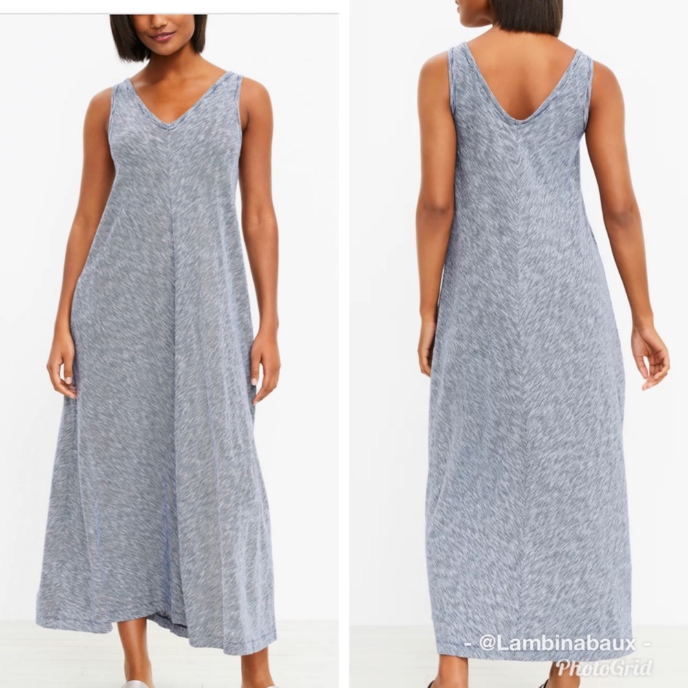 Lou & Grey Striped Softserve Slub Pocket Maxi Dress.